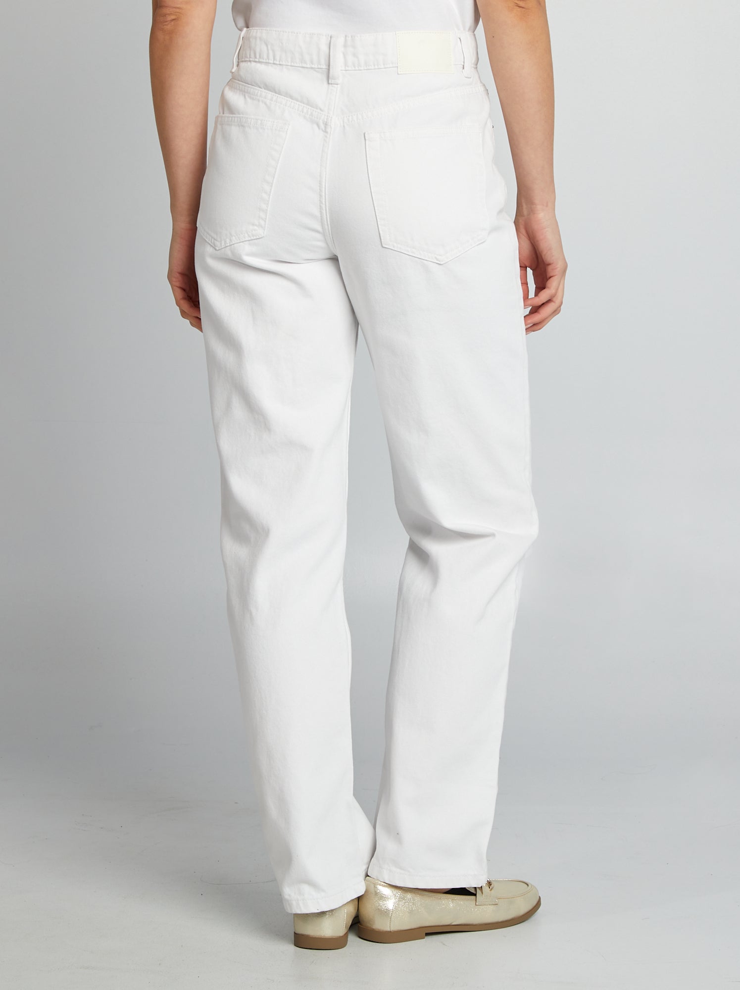 NEYOUQE Pantaloni Corti In Jeans Da Donna Con Bottoni - Vita Media/Alta Elasticizzata, Colore Tinta Unita, Estivi - 3
