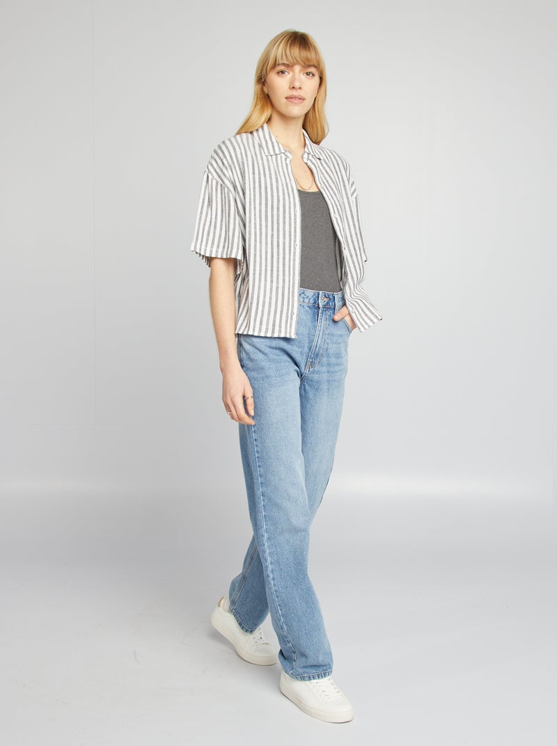 Jeans straight tinta unita BLU - Kiabi