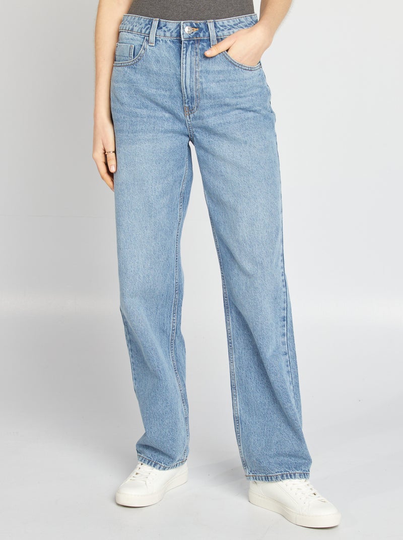 Jeans straight tinta unita BLU - Kiabi