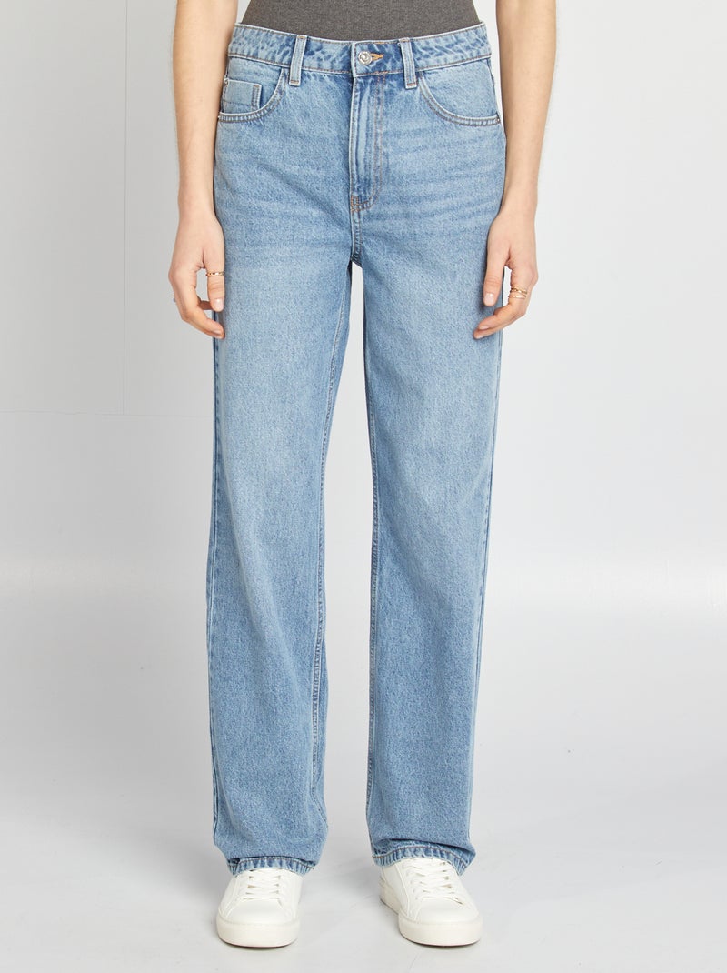 Jeans straight tinta unita BLU - Kiabi