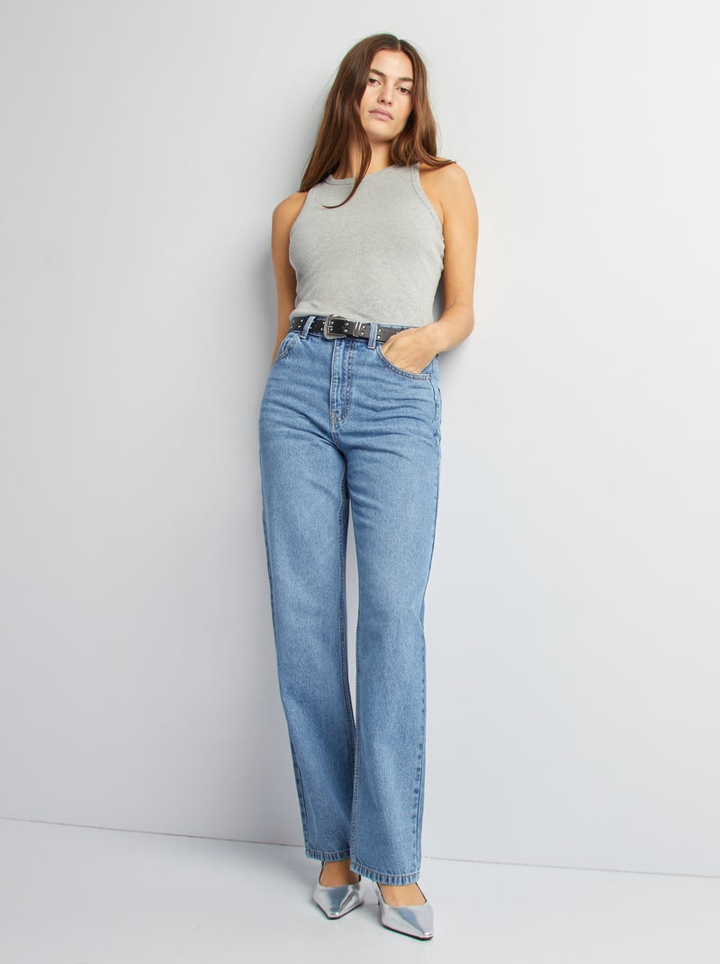 Jeans straight tinta unita BLU - Kiabi