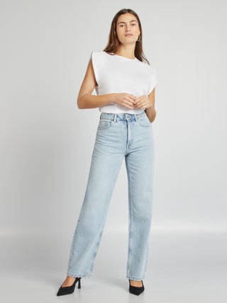 Jeans straight tinta unita