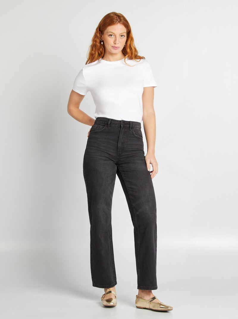 Jeans straight tinta unita GRIGIO - Kiabi