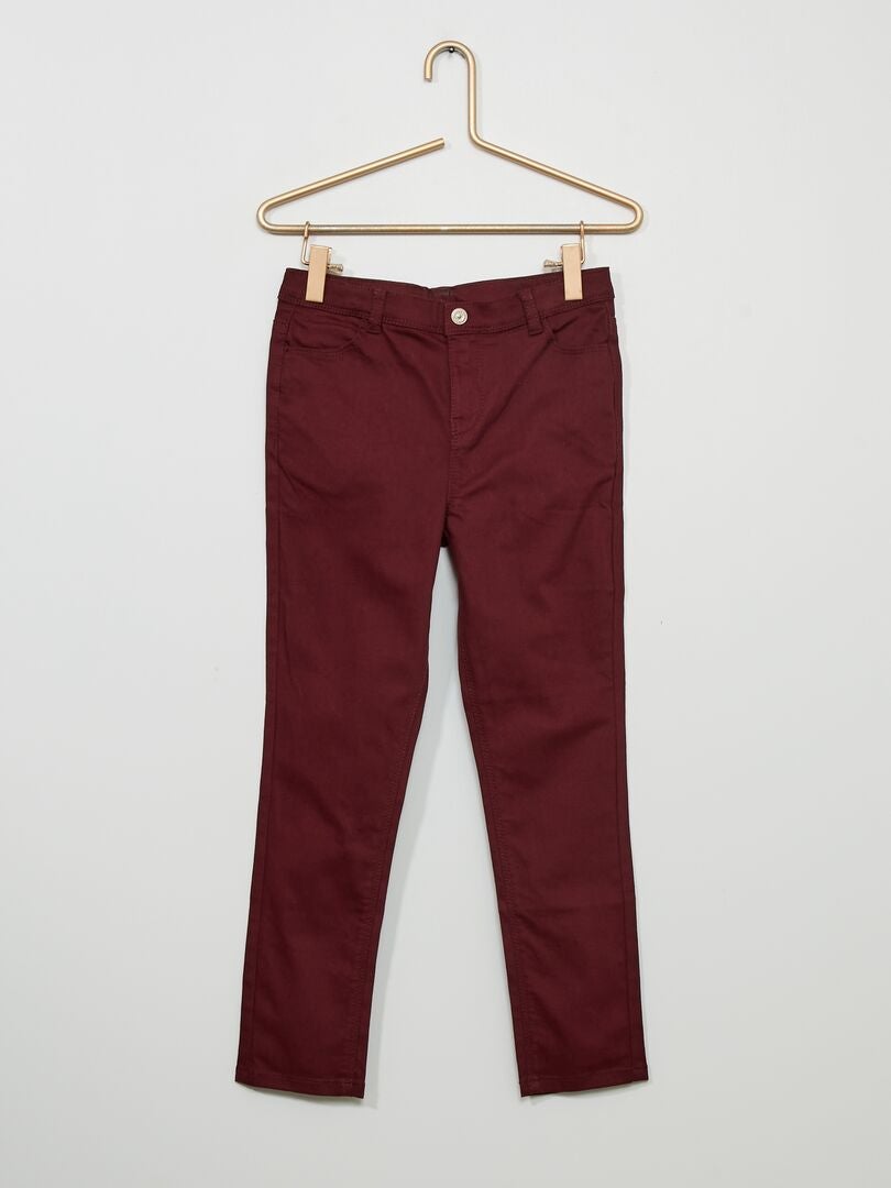 Jeans stretch - Taglio più confortevole rosso - Kiabi