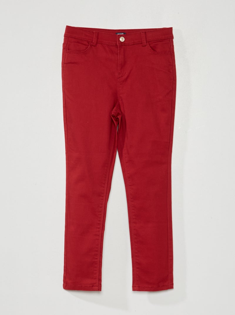 Jeans stretch - Taglio più confortevole ROSSO - Kiabi
