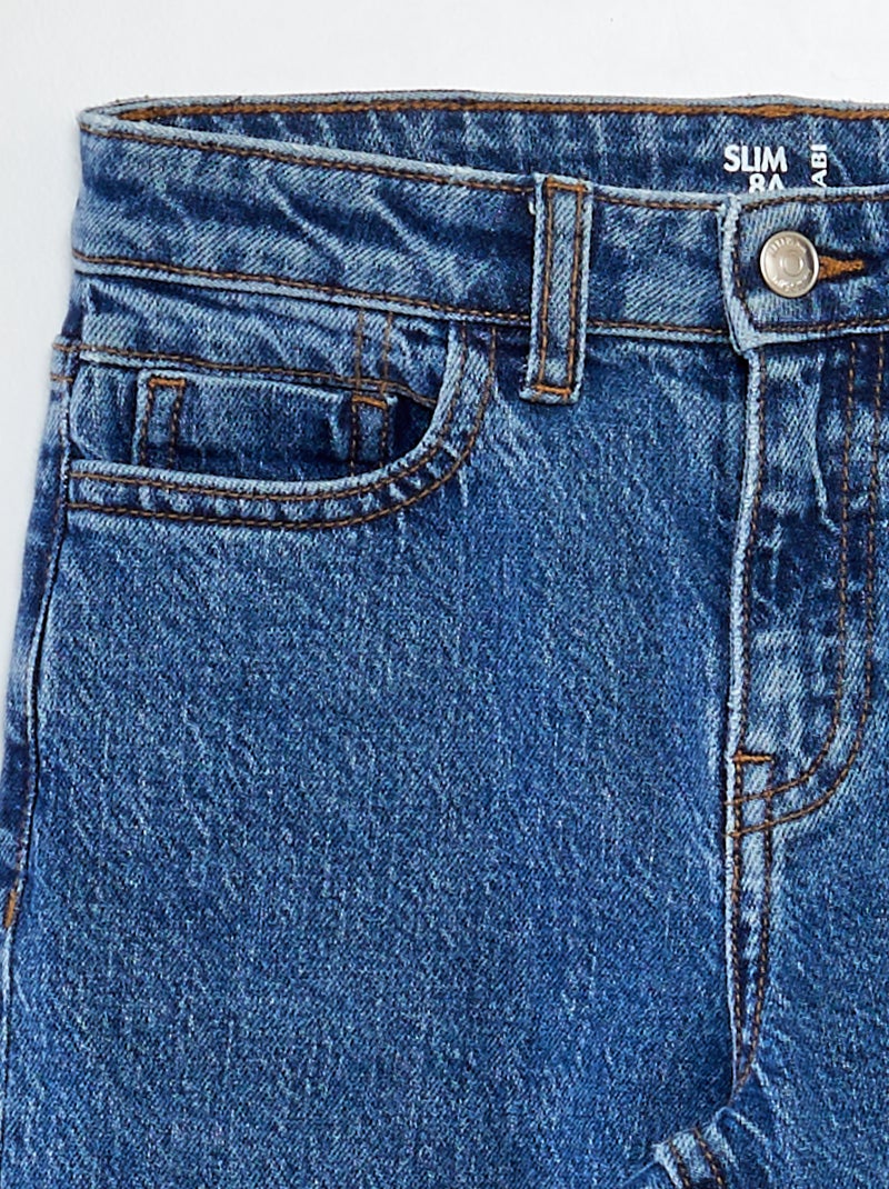 Jeans stretch regolabili in vita BLU - Kiabi