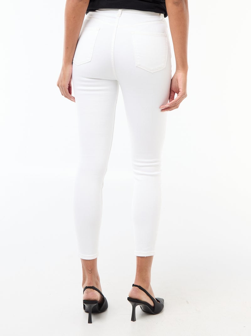 Jeans super skinny a vita altissima - L28 Bianco - Kiabi