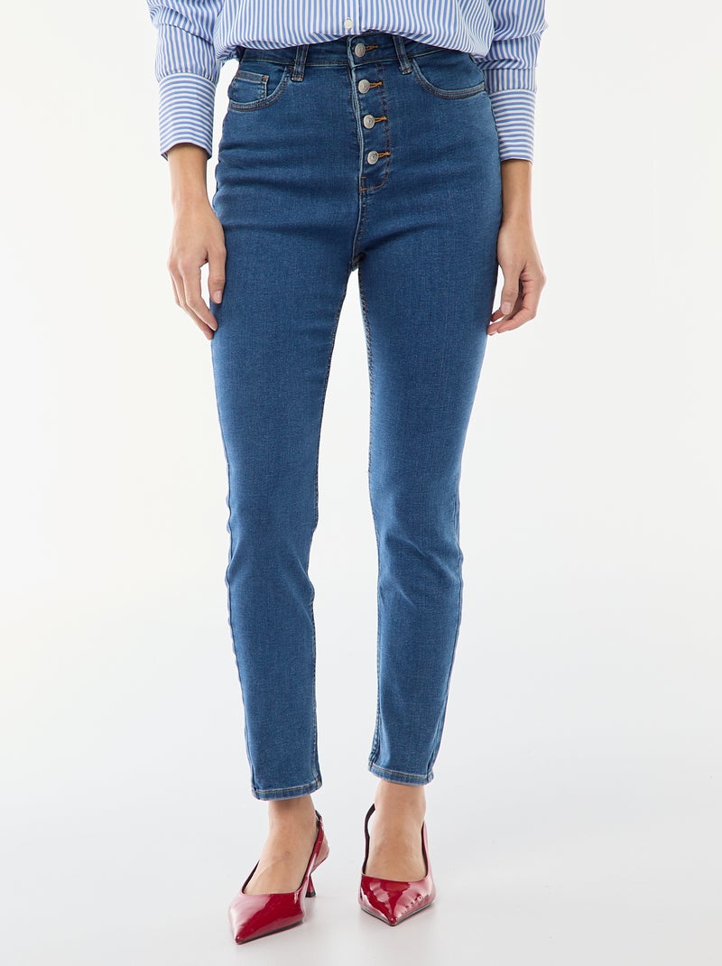 Jeans super skinny a vita altissima - L28 Blu - Kiabi