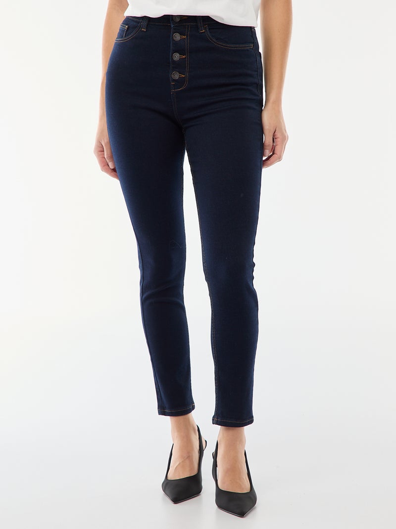 Jeans super skinny a vita altissima - L32 Blu - Kiabi