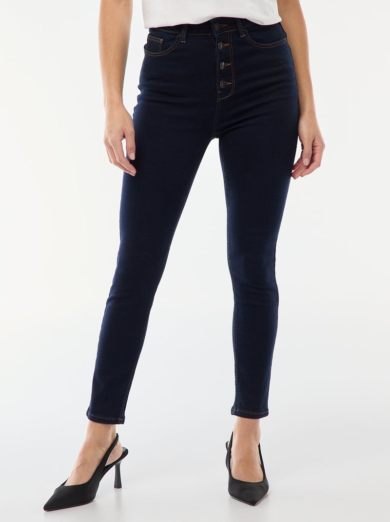 Jeans super skinny a vita altissima - L34 Blu - Kiabi