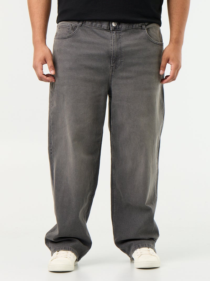 Jeans taglia plus vestibilità relaxed Grigio - Kiabi