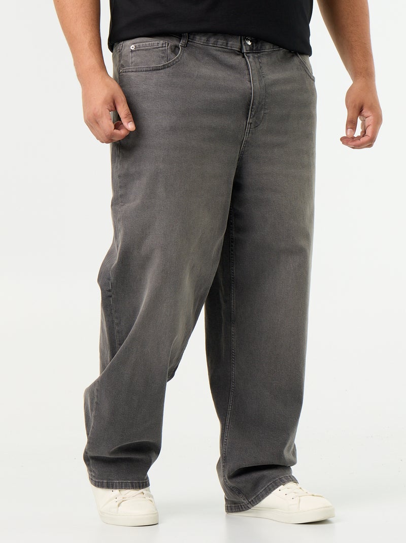 Jeans taglia plus vestibilità relaxed Grigio - Kiabi