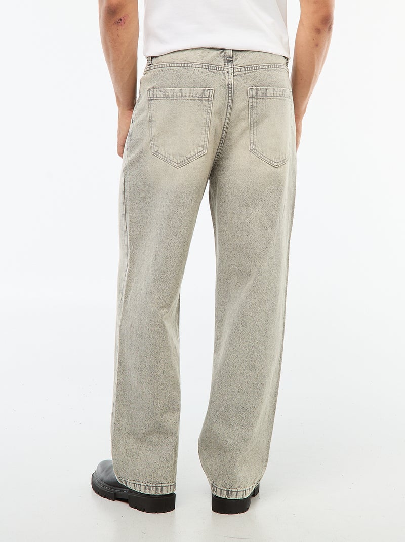 Jeans taglio ampio / wide leg 5 tasche Grigio - Kiabi