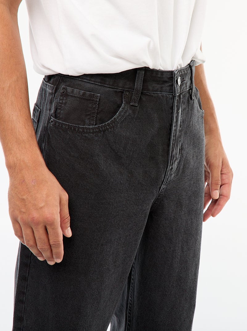 Jeans taglio ampio / wide leg 5 tasche Grigio - Kiabi