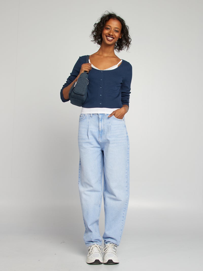 Jeans taglio ballon taglio fit BLU - Kiabi