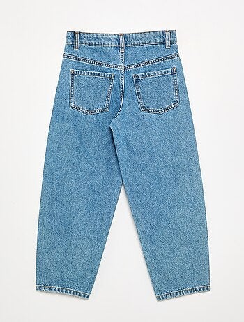 Jeans taglio barrel con borchie fantasiose