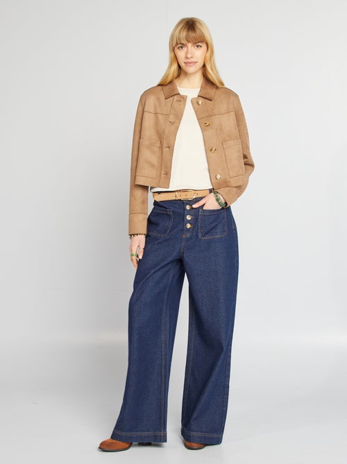 Jeans taglio largo a vita alta - Kiabi