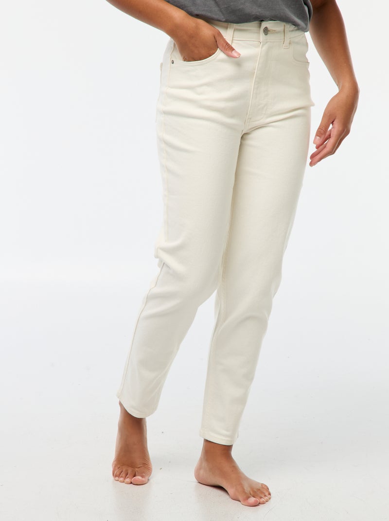 Jeans taglio mom - L28 Bianco - Kiabi