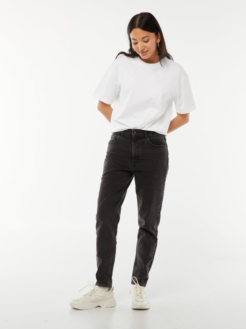 Jeans taglio mom - L28 Nero - Kiabi