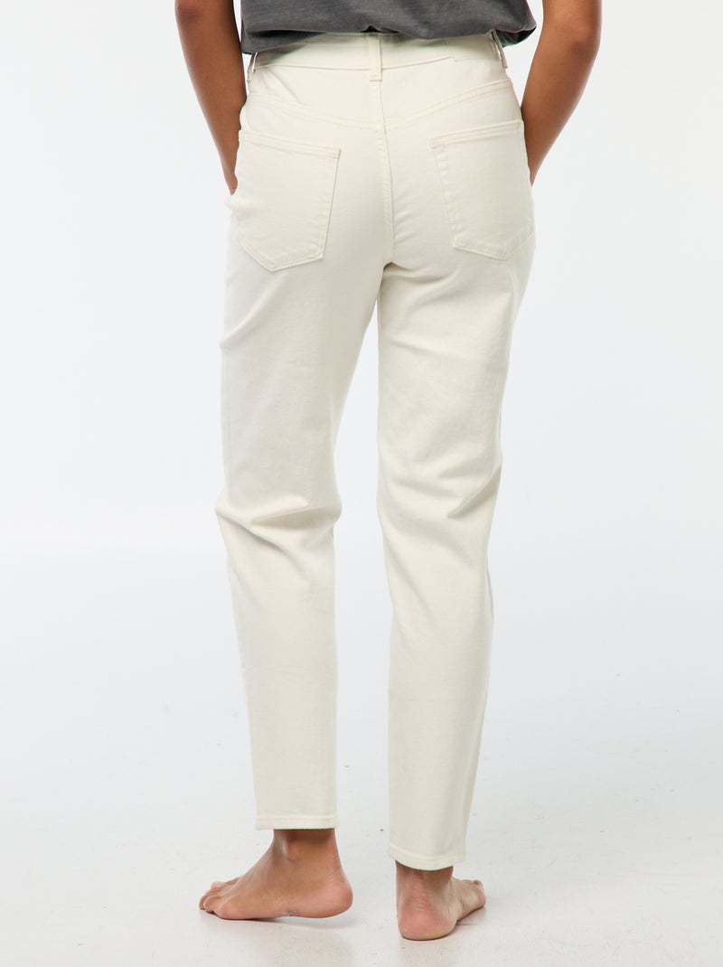 Jeans taglio mom - L30 Bianco - Kiabi
