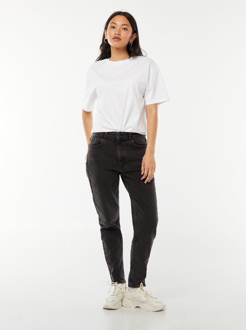 Jeans taglio mom - L30 Nero - Kiabi