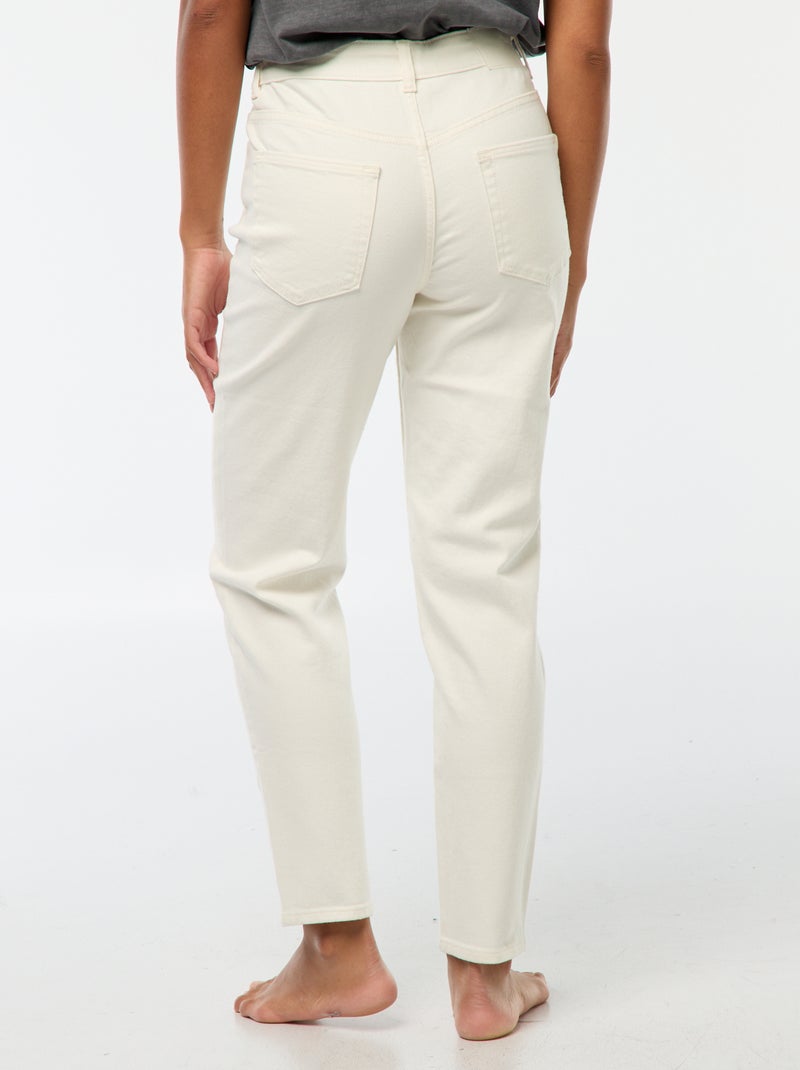 Jeans taglio mom - L32 Bianco - Kiabi