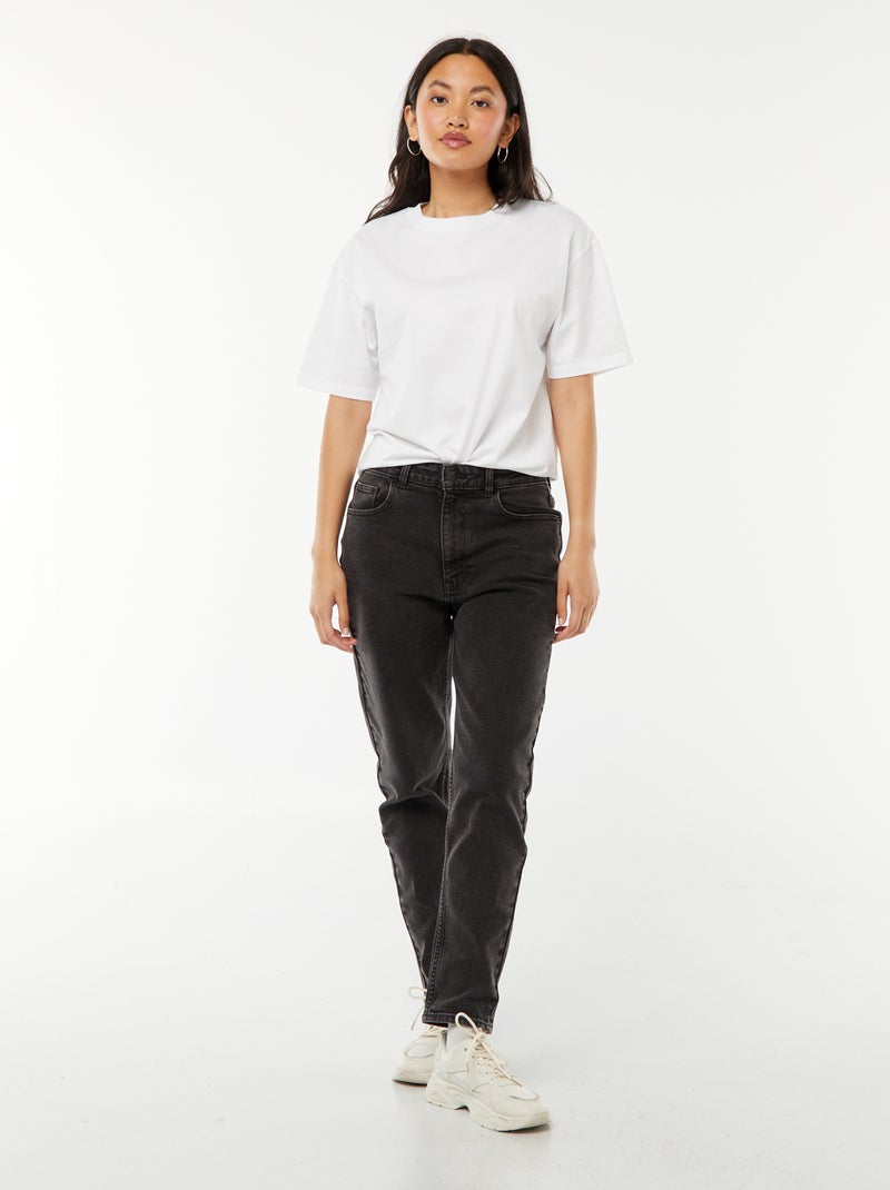 Jeans taglio mom - L32 Nero - Kiabi