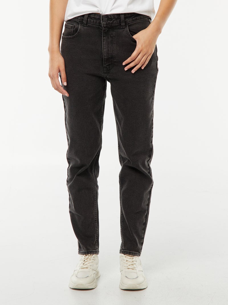 Jeans taglio mom - L32 Nero - Kiabi