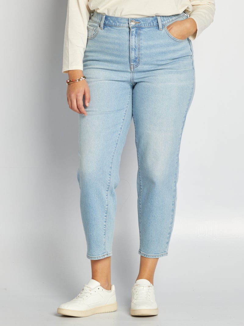 Jeans taglio mom fit a vita alta BLU - Kiabi