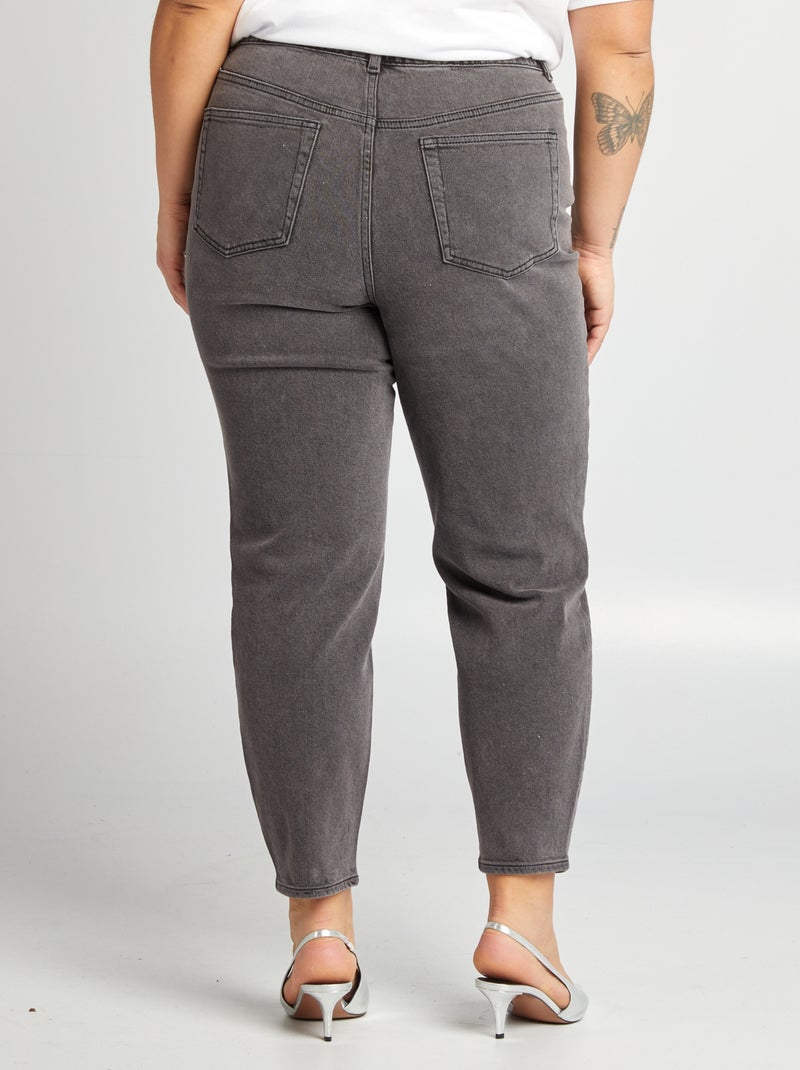 Jeans taglio mom fit a vita alta GRIGIO - Kiabi