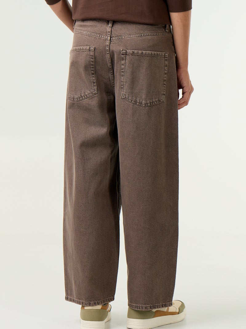 Jeans taglio super baggy Marrone - Kiabi