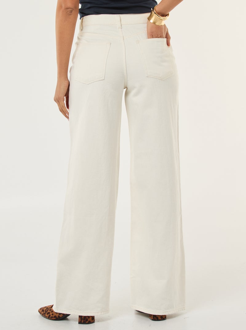 Jeans wide leg - 30L Bianco - Kiabi