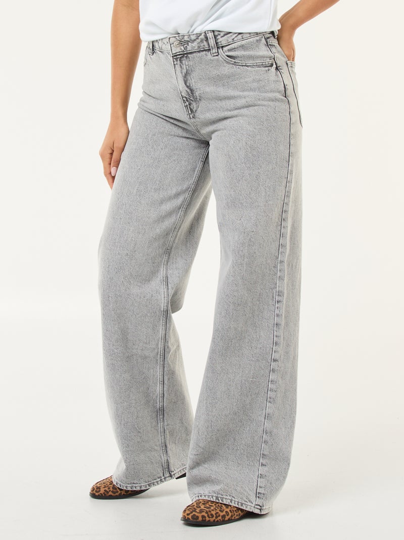 Jeans wide leg - 30L Grigio - Kiabi