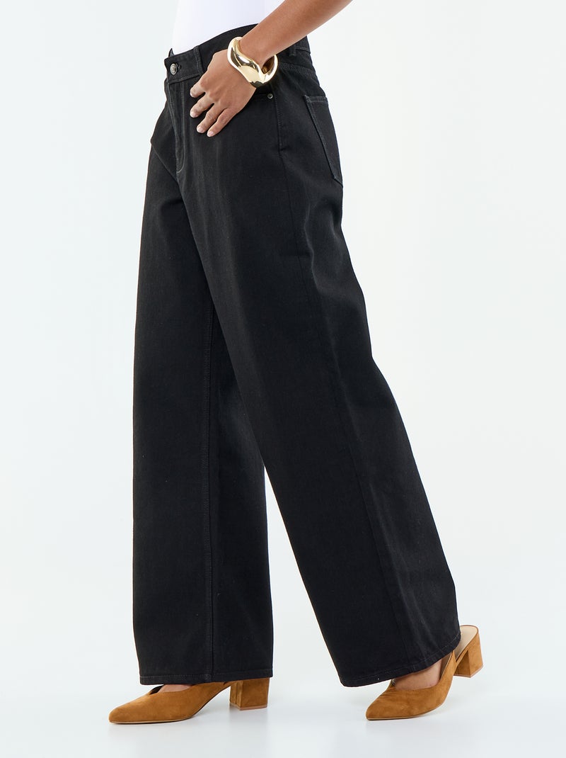 Jeans wide leg - 30L Nero - Kiabi