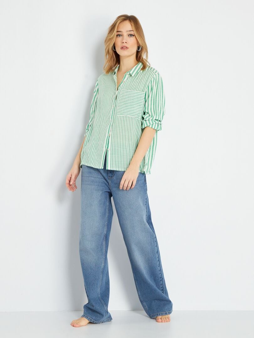 Jeans wide leg - 32L BLU - Kiabi