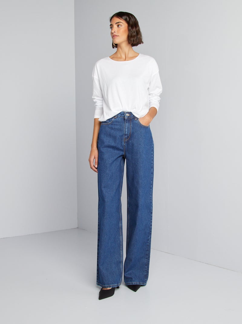 Jeans wide leg - 34L BLU - Kiabi