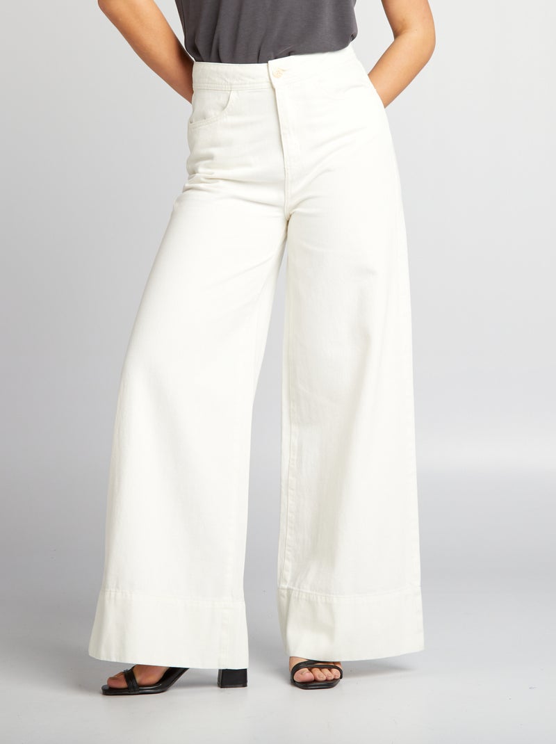 Jeans wide leg - BIANCO - Kiabi