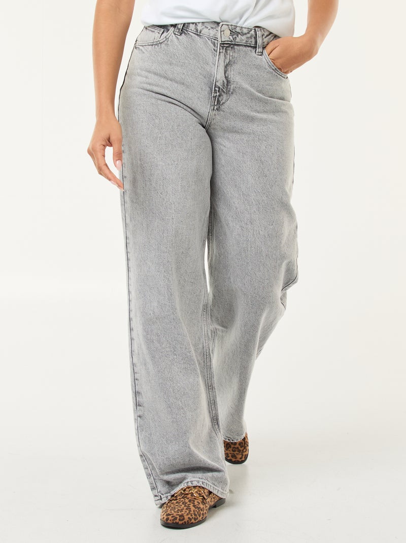 Jeans wide leg - L34 Grigio - Kiabi