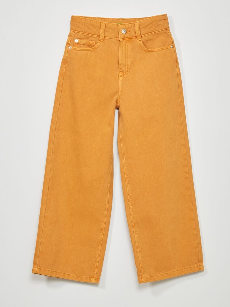 Jeans wide leg 5 tasche GIALLO - Kiabi
