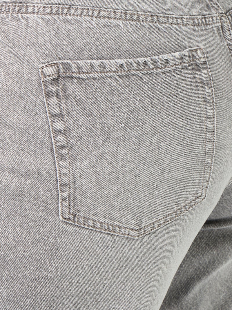 Jeans wide leg a 5 tasche Grigio - Kiabi