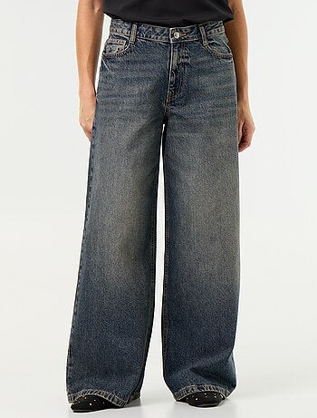 Jeans wide leg / taglio ampio con fantasia