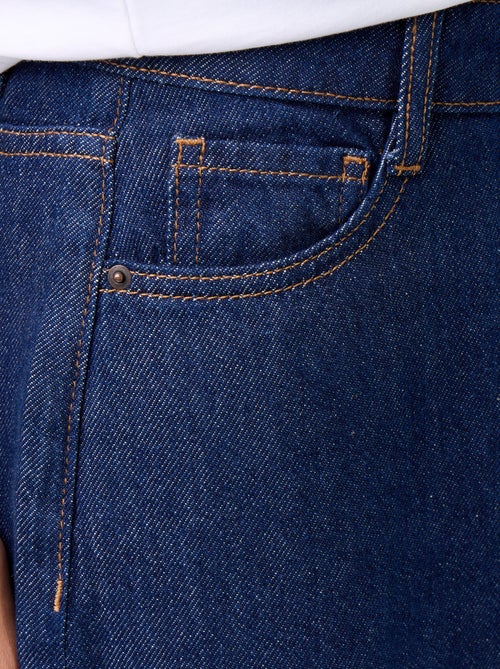 Jeans wide leg a gamba larga con nodi fantasia al fondo - Kiabi
