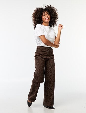 Jeans wide leg a vita alta