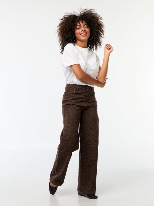 Jeans wide leg a vita alta - Kiabi