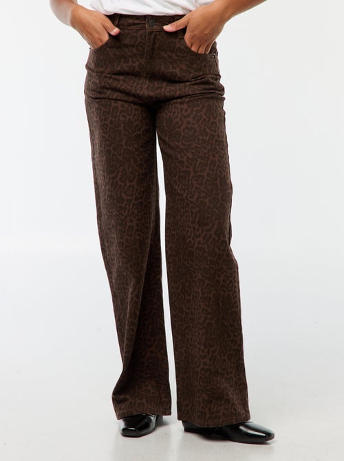 Jeans wide leg a vita alta - Kiabi