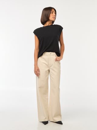 Jeans wide leg a vita alta