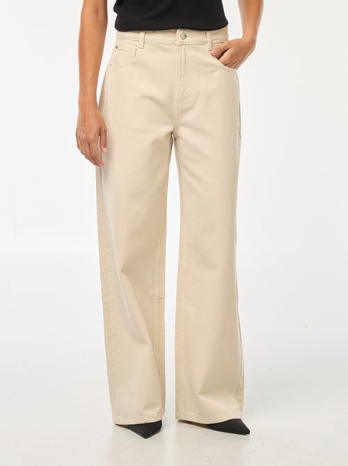 Jeans wide leg a vita alta - Kiabi