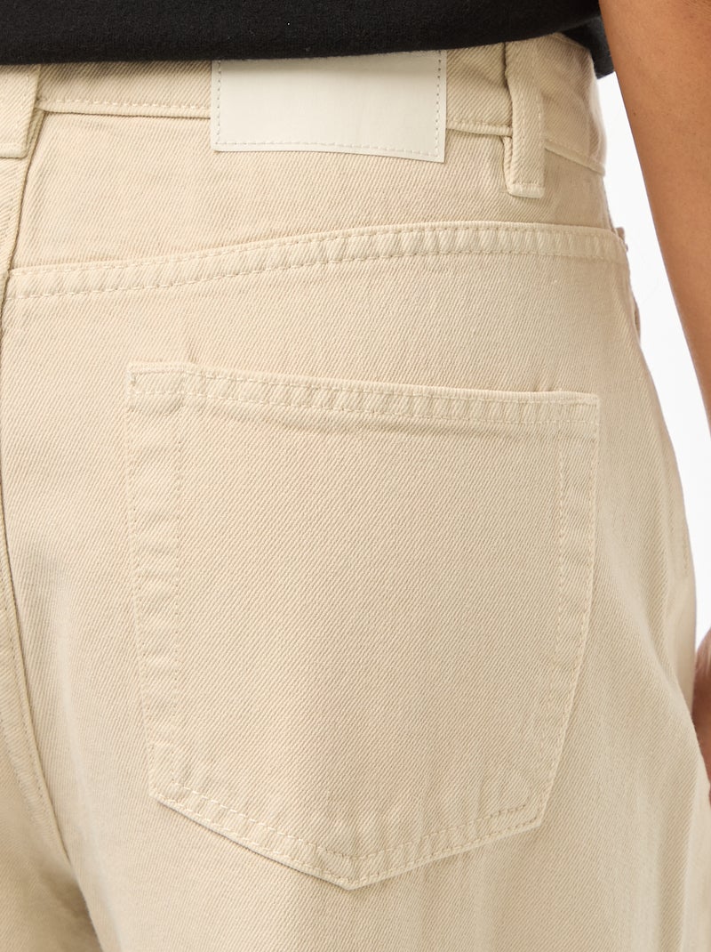 Jeans wide leg a vita alta Bianco - Kiabi