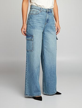 Jeans wide leg a vita alta