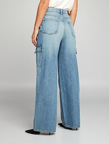 Jeans wide leg a vita alta